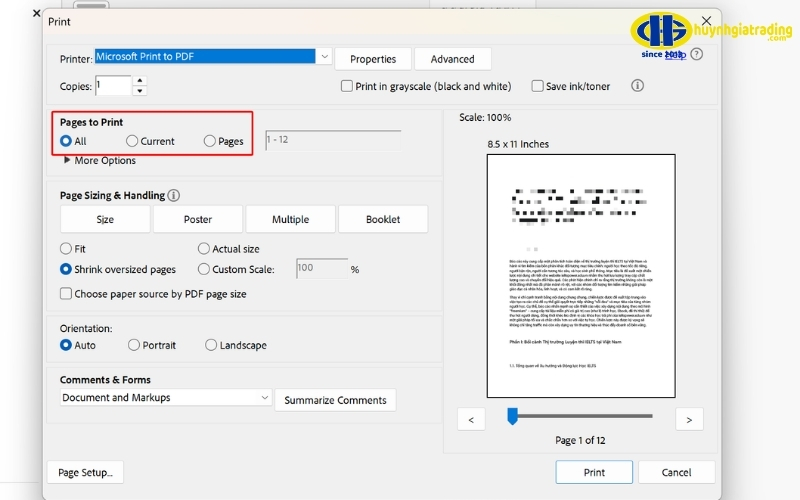 Cách in nhiều file PDF cùng lúc Adobe Reader
