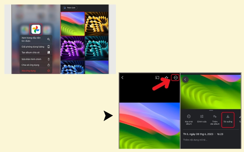 Hướng dẫn cách tải ảnh từ Google Photos về điện thoại iPhone, iPad