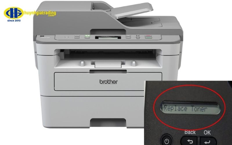 Máy in báo Replace Toner là gì