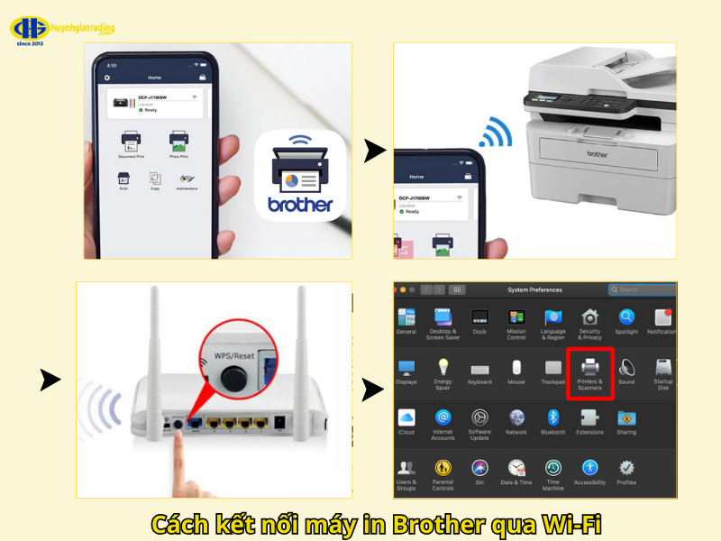 Kết nối máy in Brother với Wi-Fi trên MacOS