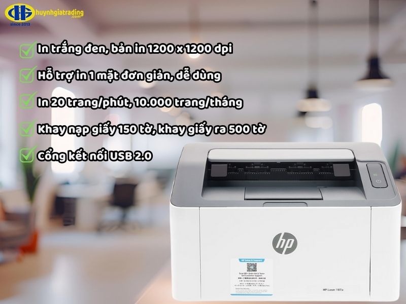 Thông số kỹ thuật máy in HP 107a