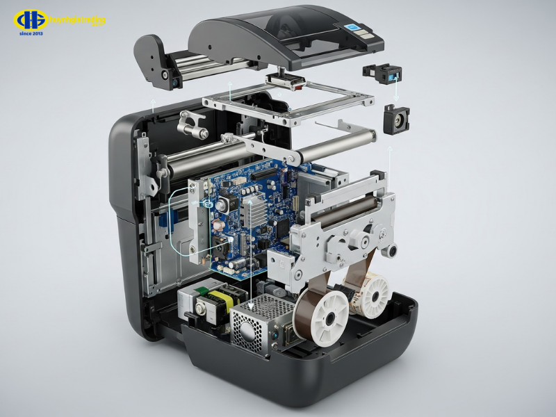 Cấu tạo máy in mã vạch