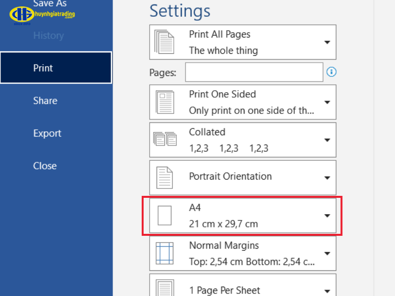 Cách chọn khổ giấy và cài đặt máy in Canon 2900