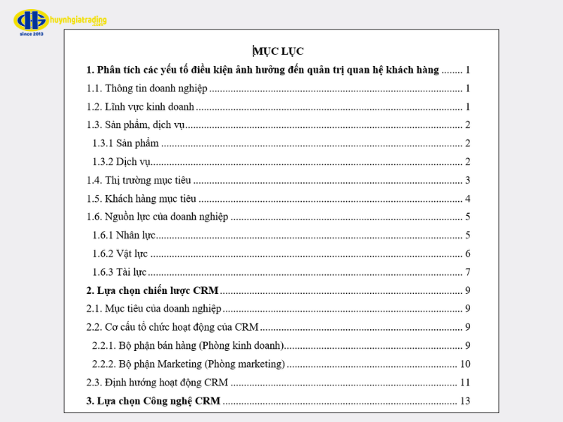 Mục lục tự động trong Word là gì