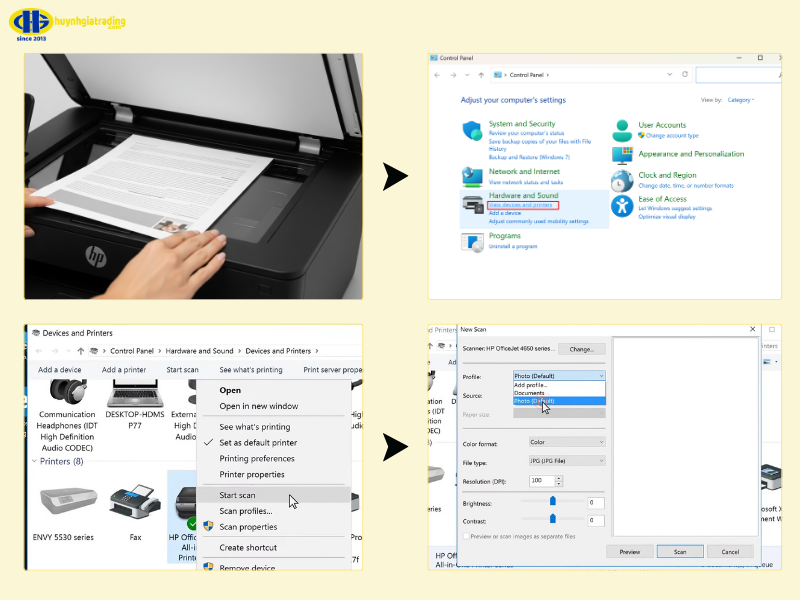 Cách quét bằng máy tính