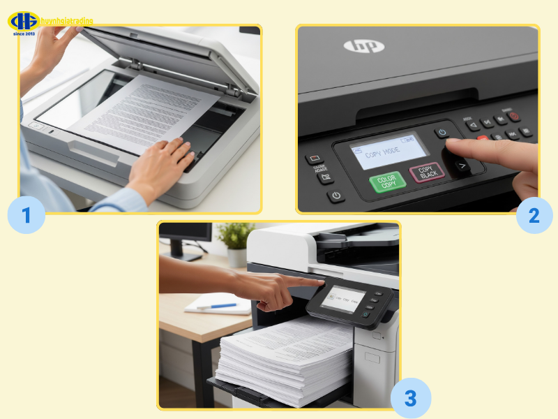 Cách sao chép trên máy in HP