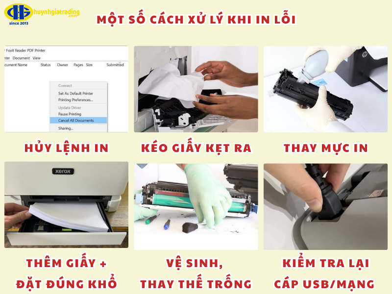 Bước 4: Kiểm tra và xử lý khi in lỗi