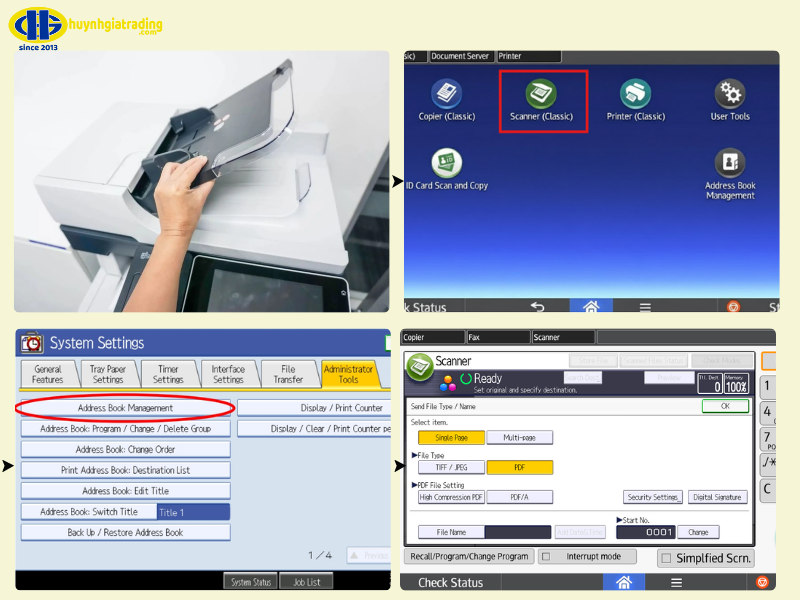 Cách scan tài liệu sang file PDF hoặc hình ảnh