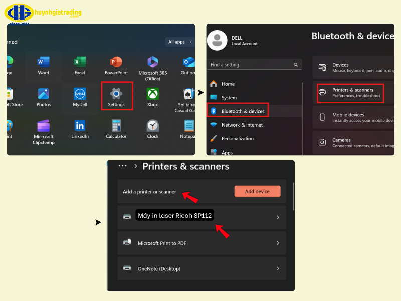 Cách sử dụng máy in Ricoh để in tài liệu