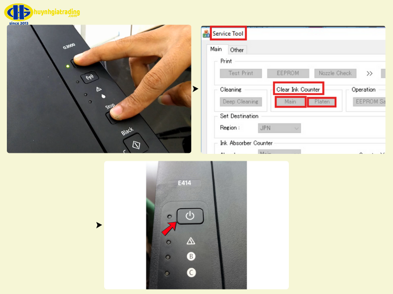 Canon Service Tool là phần mềm reset chính hãng cho máy in Canon