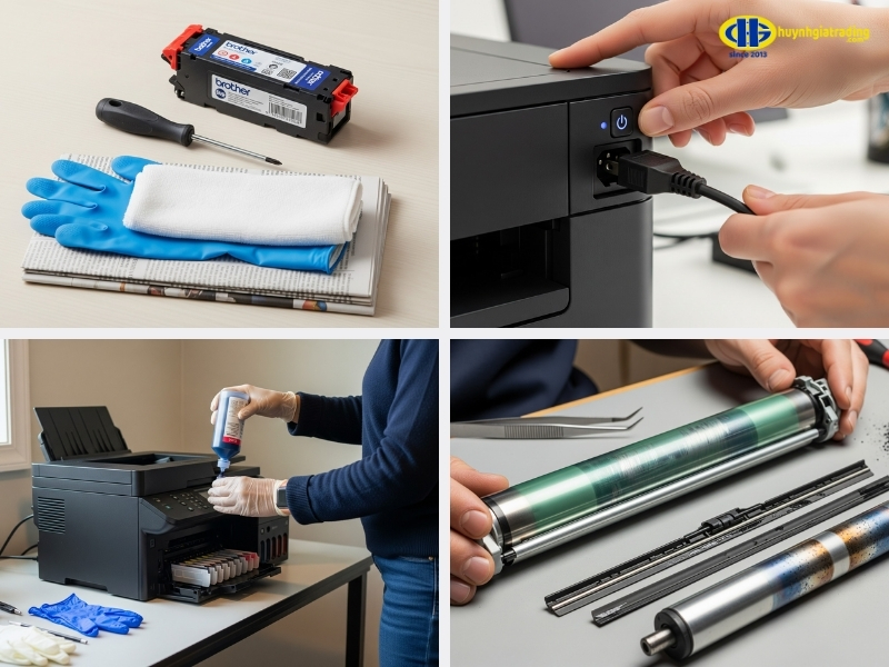 Cần chuẩn bị trước khi đổ mực máy in  Brother