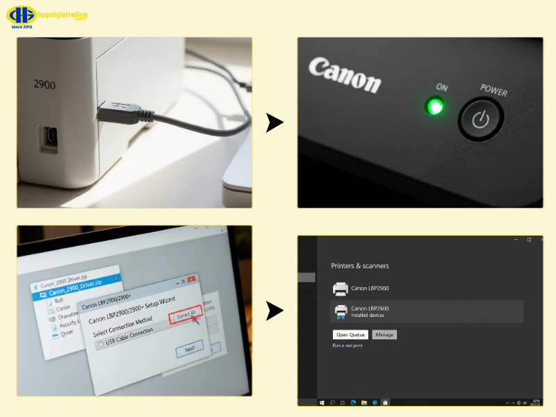 Cách cài đặt máy in Canon 2900 trên máy tính Win 10