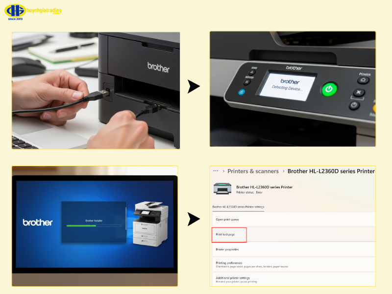 Hướng dẫn cài đặt máy in Brother đơn giản
