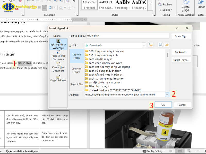 Cách gắn link vào Word nhanh chóng bằng phím tắt