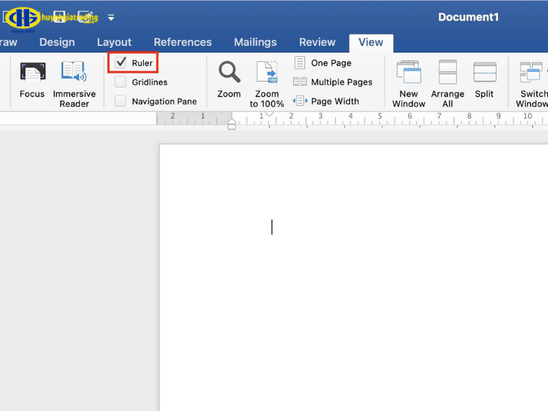 Hướng dẫn mở thước trong Word trên Macbook (macOS)