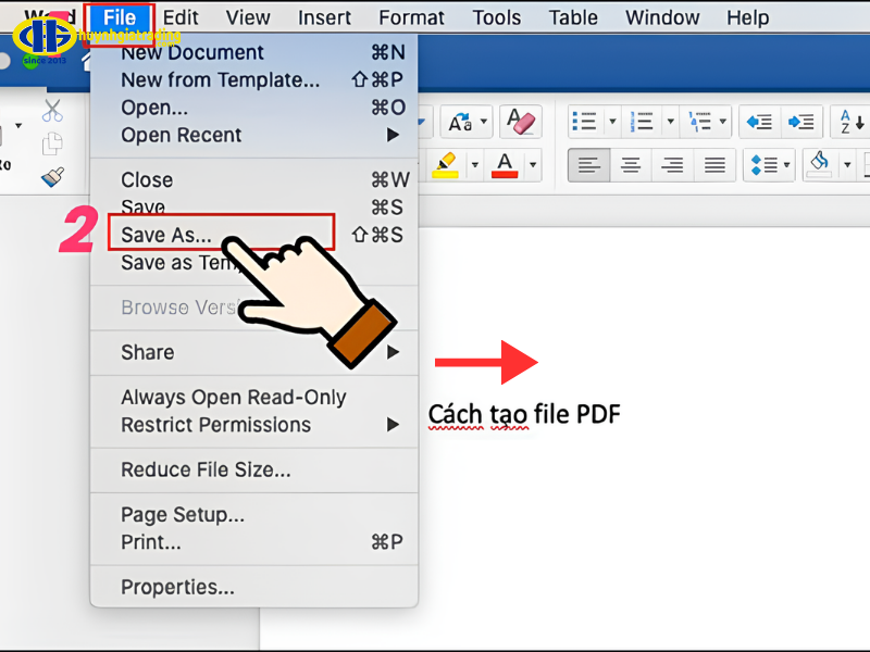 Chuyển file Word qua PDF trên máy Mac (Macbook) chuyên nghiệp