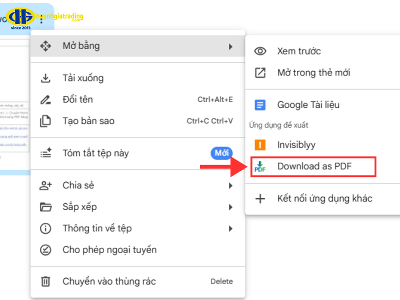 Hướng dẫn chuyển Word sang file PDF trên Google Drive