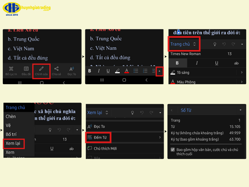 Mẹo xem nhanh số từ trên điện thoại di động