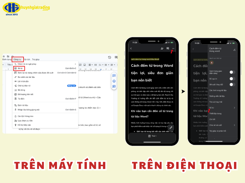 Cách đếm từ trên Google Docs và công cụ Online