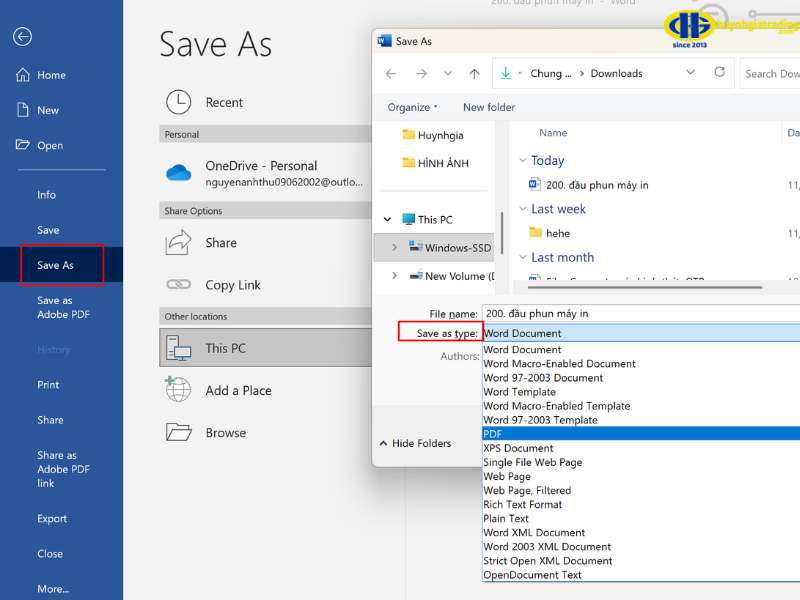 Hướng dẫn lưu file Word không bị lỗi dính chữ