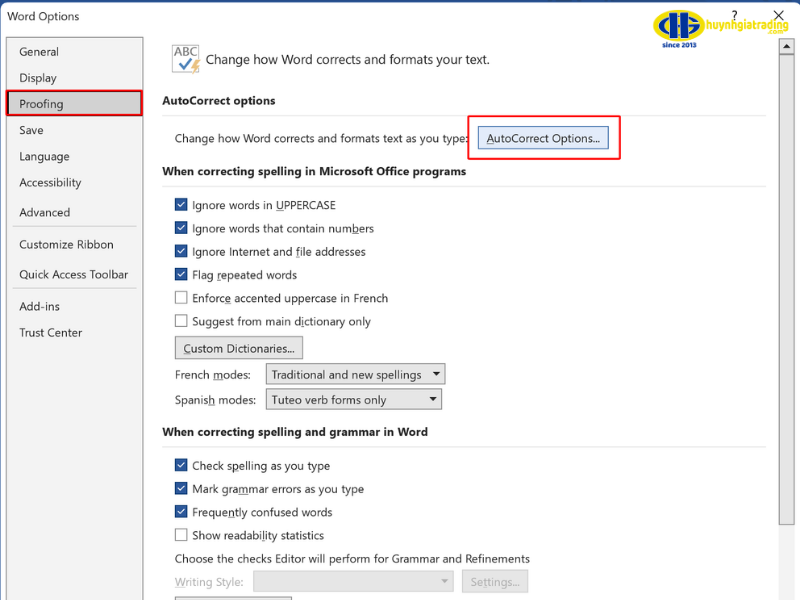 Cách sửa lỗi chính tả trong Word bằng tính năng AutoCorrect