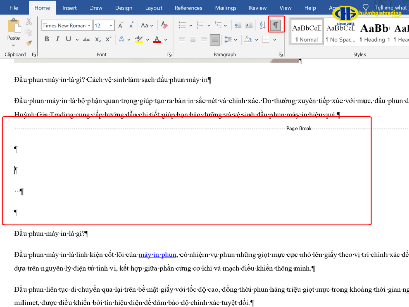 Mẹo xem và xóa thủ công bằng ký hiệu ẩn trong Word