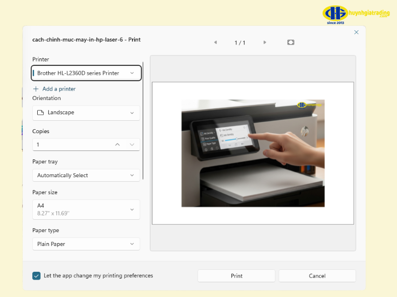 Cách in ảnh từ Zalo trên điện thoại ra giấy A4