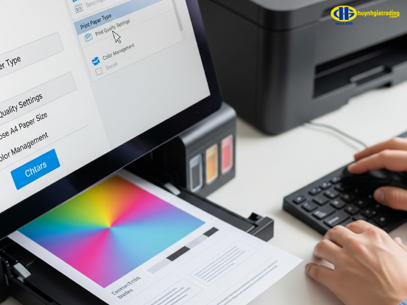 Hướng dẫn cài đặt máy in chuẩn xác để tránh bị đen