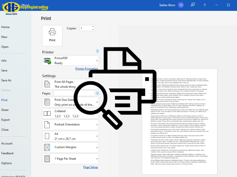 Mẹo hữu ích giúp in ngang chuyên nghiệp