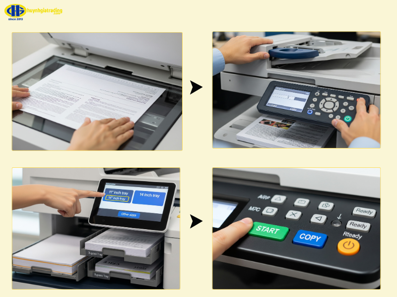 Hướng dẫn cách copy trên máy photo