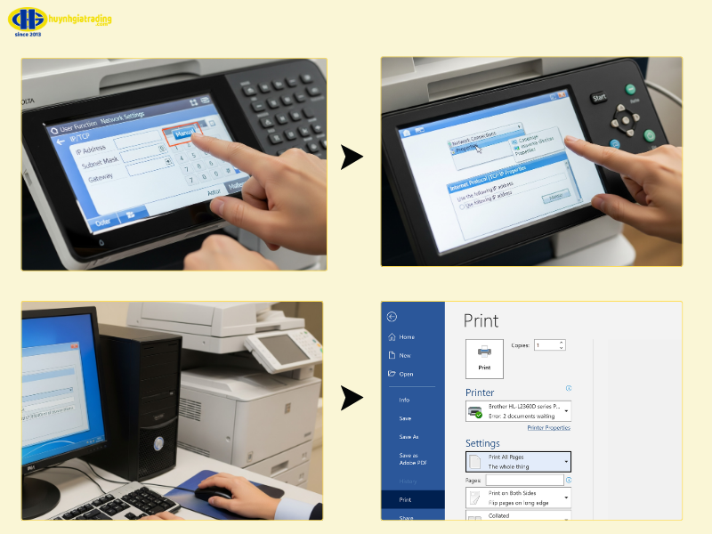 Hướng dẫn cách in trên máy photocopy