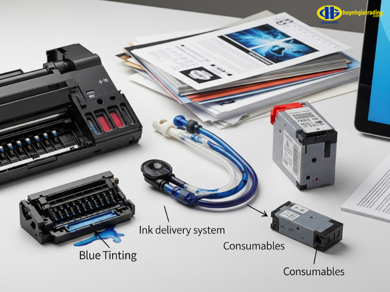 Nguyên nhân dẫn đến máy in màu bị ám xanh