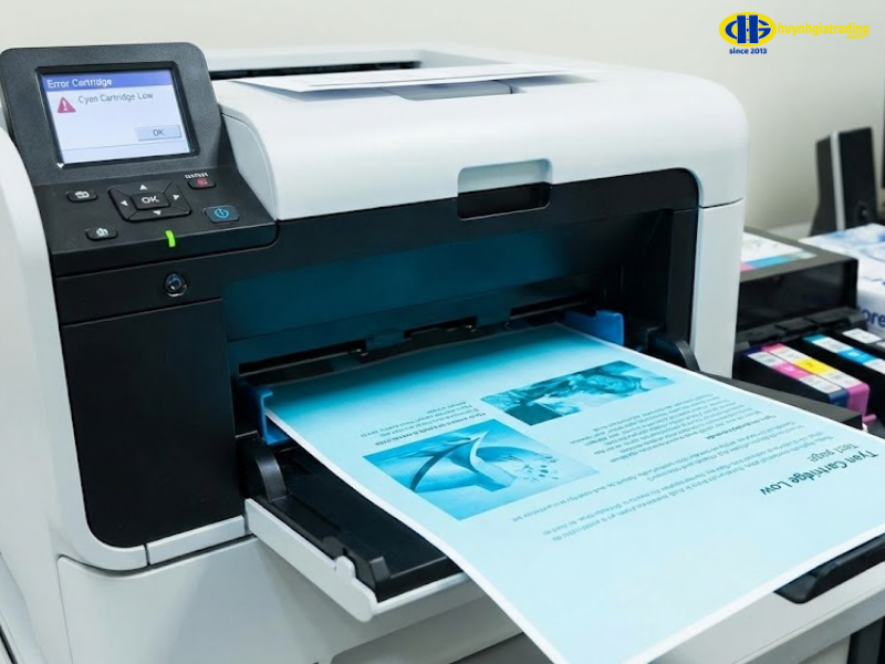 Máy in bị ám màu xanh là gì?