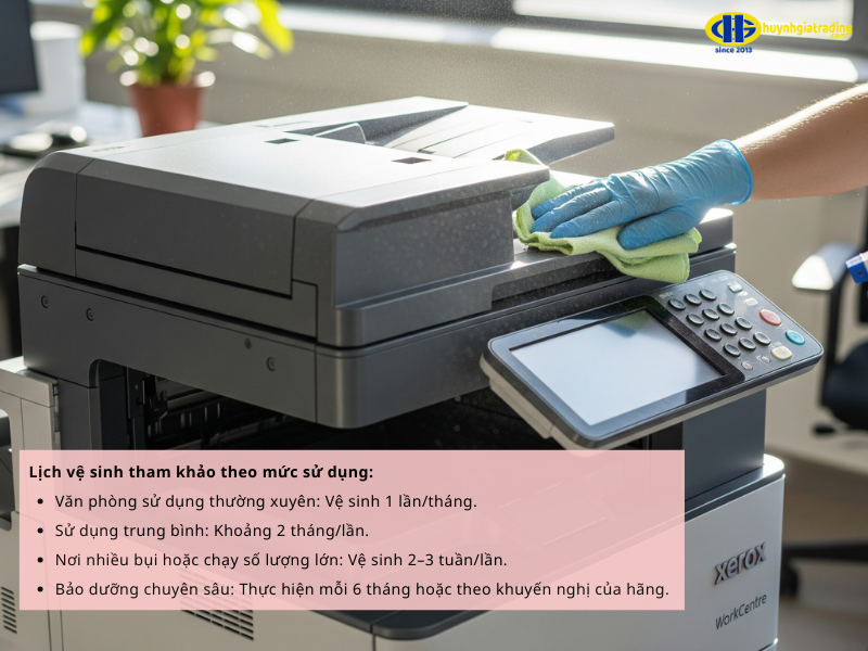 Tần suất vệ sinh máy Photocopy bao lâu?
