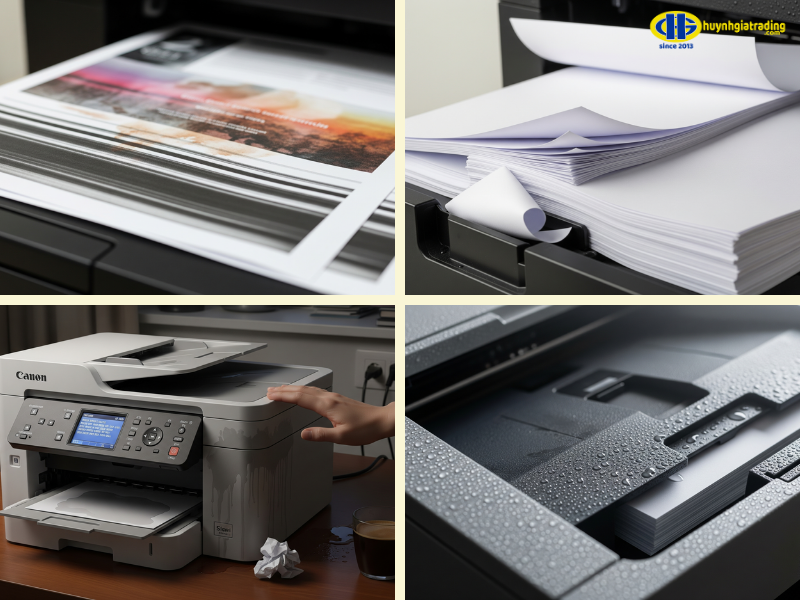 Các dấu hiệu nhận biết máy in đã bị ẩm cần chú ý