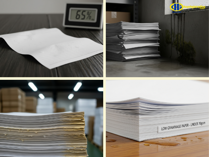 Nguyên nhân khiến cho giấy in bị ẩm