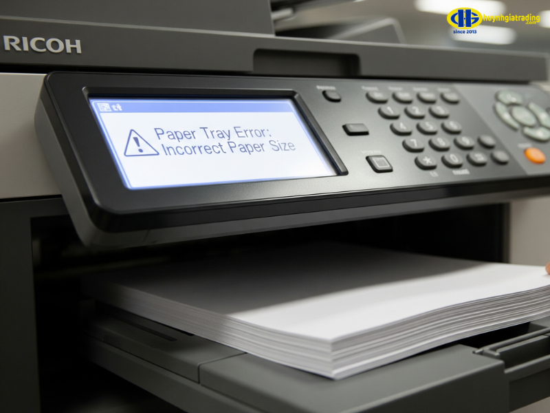 Hướng dẫn Reset khay giấy máy Ricoh