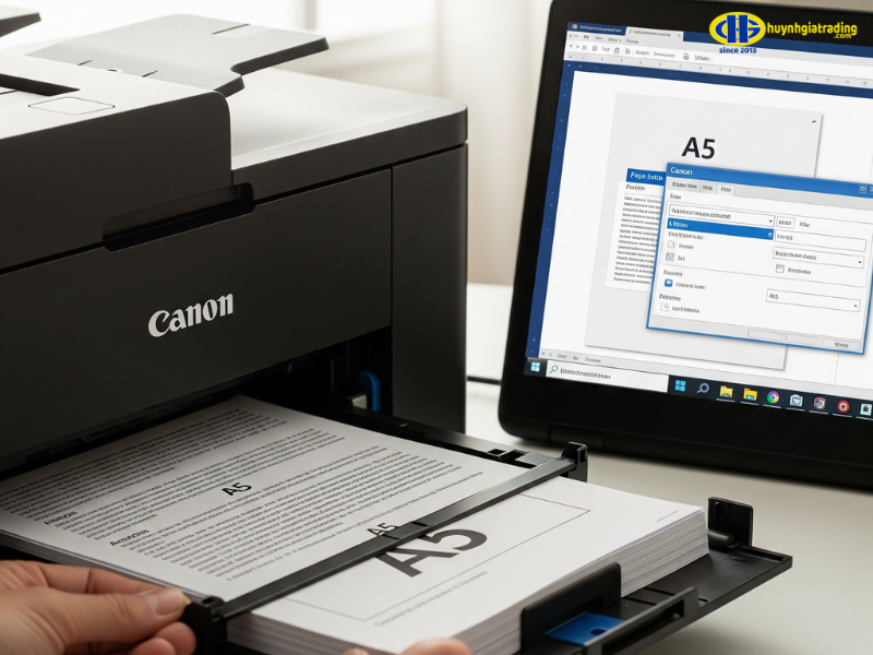 Bản in A5 bị lệch hoặc mất lề