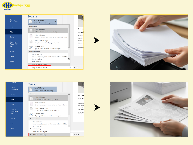 Quy trình in hai mặt thủ công hoàn chỉnh