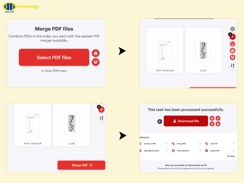 Cách Ghép (Merge) các file PDF thành một tệp duy nhất