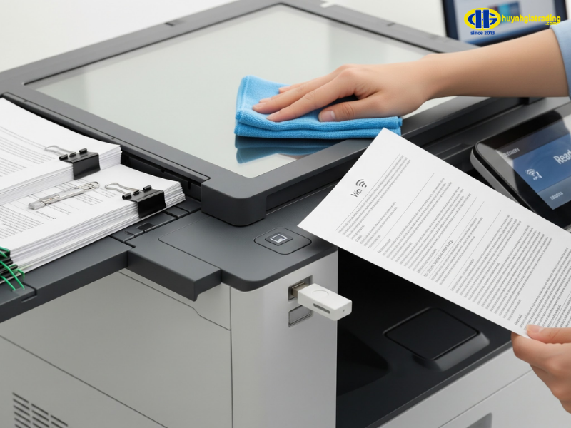 Chuẩn bị trước khi scan bằng máy photocopy
