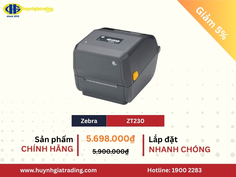Máy in mã vạch Zebra để bàn