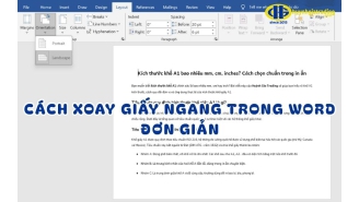 Cách Xoay Ngang 1 Trang Giấy Trong Word Đơn Giản, Nhanh Trong 30s