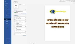 Hướng dẫn cách in chữ to trên giấy A4 đơn giản, nhanh chóng