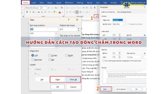 Cách tạo dòng kẻ chấm, tab dài (.....) trong Word trong 3s đơn giản