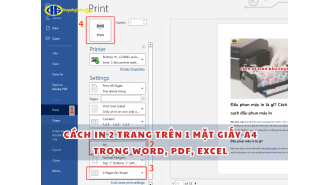 Cách in 2 trang trên 1 mặt giấy A4 trong Word, PDF, Excel dễ dàng