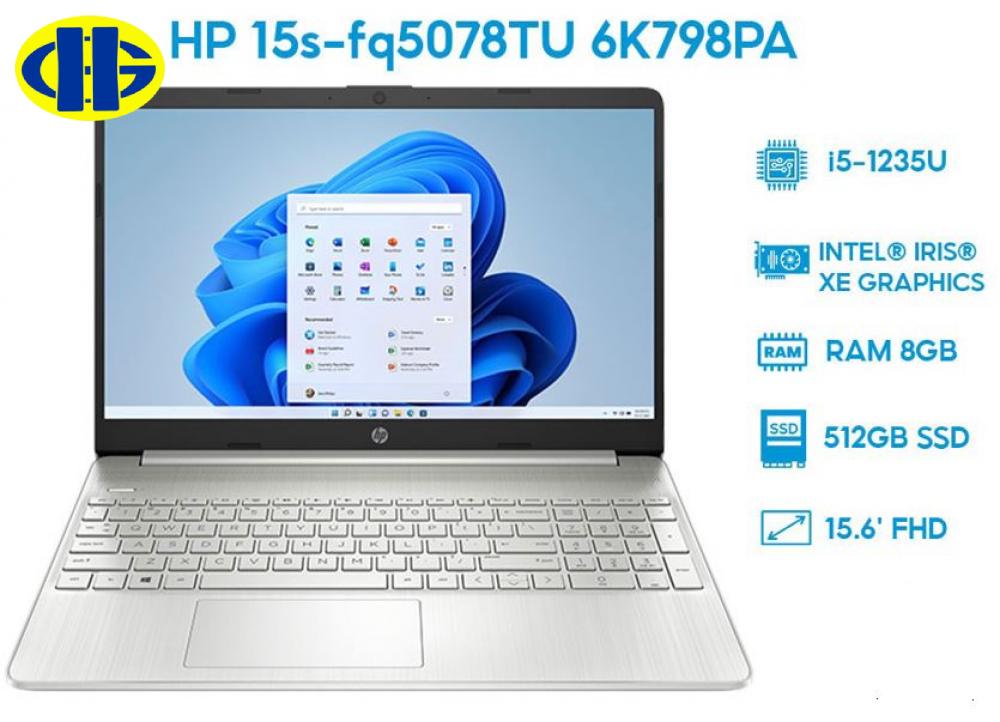 Laptop HP 15s-fq5078TU (6K798PA) (I5-1235U/8G/512GB SSD/15.6