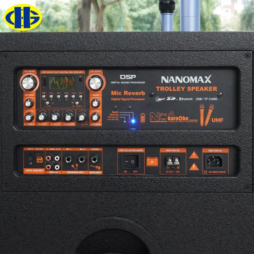 Loa Kéo Bình & Điện Nanomax Pro-215 Bass Đôi 40cm 2200w