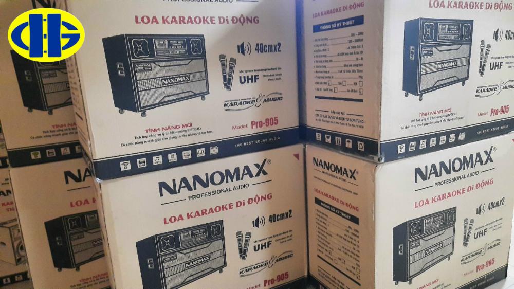 Loa Kéo Bình & Điện Nanomax Pro-905 Bass Đôi 40cm 1800w