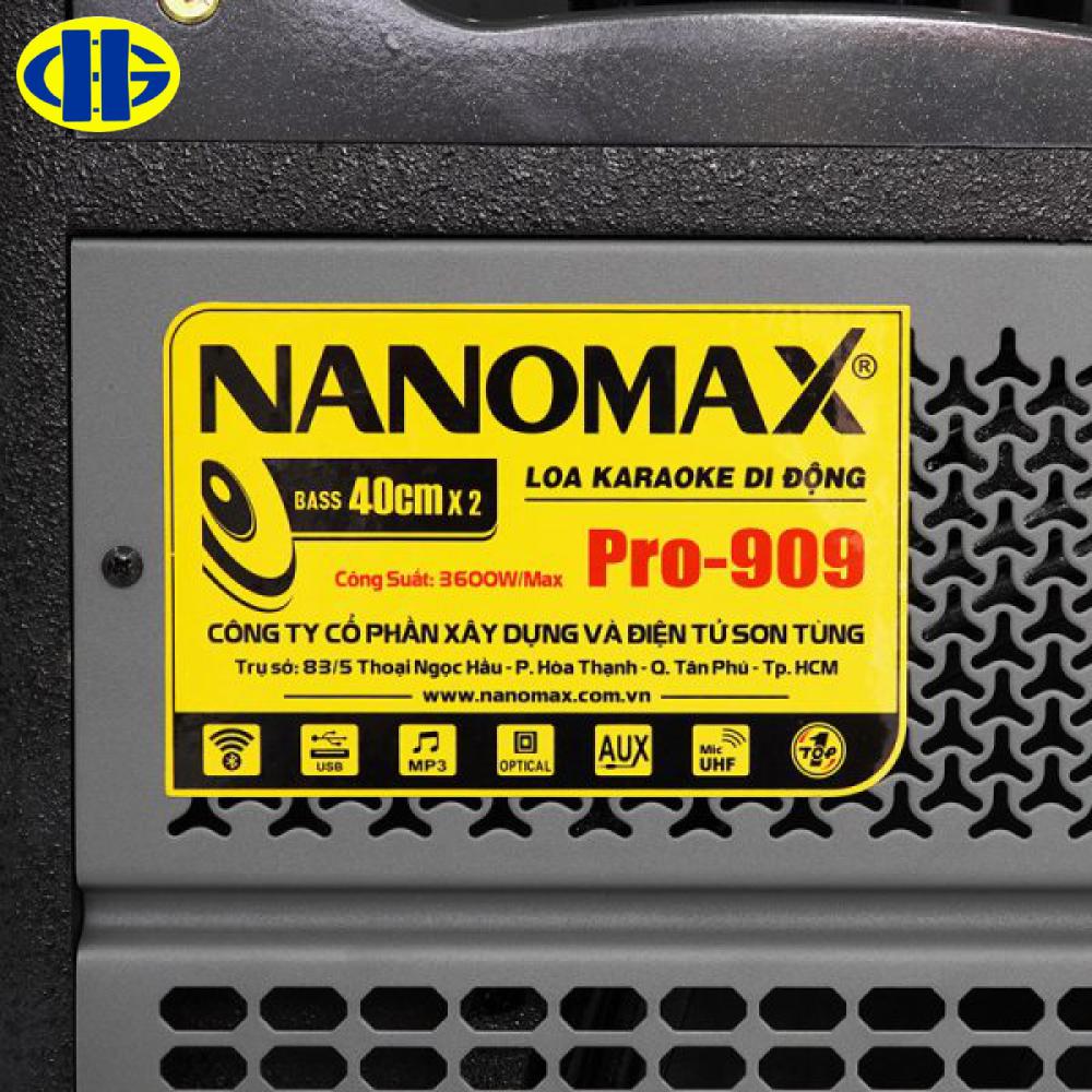 Loa Kéo Điện Nanomax Pro-909 Bass Đôi 40cm 3600w